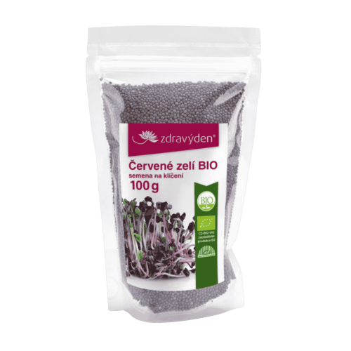 Červené zelí semínka na klíčení BIO 100g